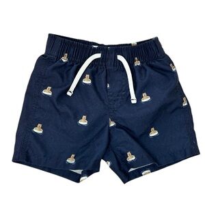 Baby Gap Bear Print Navy Swim Shorts